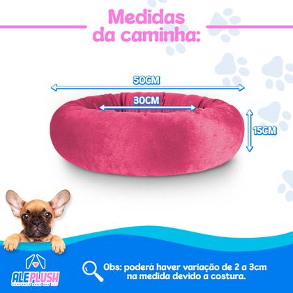 Imagem de Cama Pet Redonda De Pelúcia Para Cachorros e Gatos P