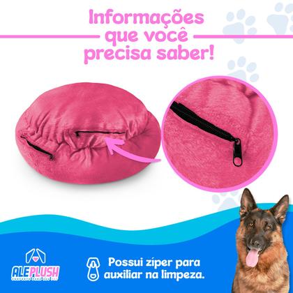 Imagem de Cama Pet Redonda De Pelúcia Para Cachorros e Gatos P