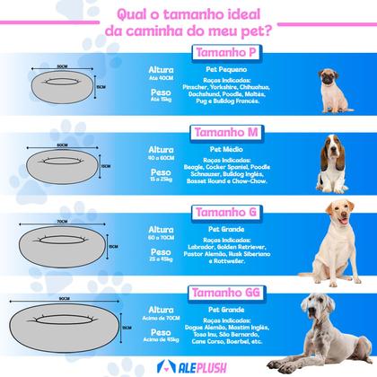 Imagem de Cama Pet Redonda De Pelúcia Para Cachorros e Gatos P