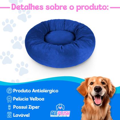 Imagem de Cama Pet Redonda De Pelúcia Para Cachorros e Gatos P