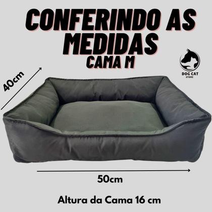 Imagem de Cama Pet Retangular M Tactel Com Zíper Escova Rasqueadeira