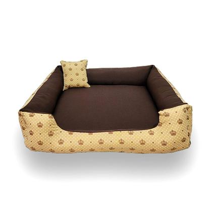 Imagem de Cama Pet Tamanho G com Edredom - Lavável, com Zíper e Fundo Impermeável.