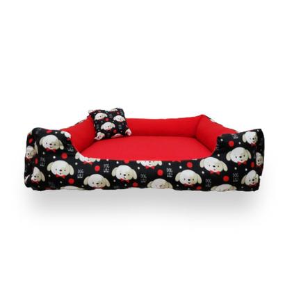 Cama Pet Tamanho G com Edredom - Lavável, com Zíper e Fundo Impermeável. - Gv Enxovais Imagem de Cama Pet Tamanho G com Edredom - Lavável, com Zíper e Fundo Impermeável.