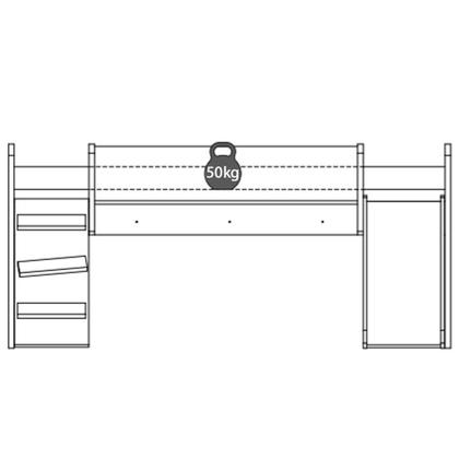 Imagem de Cama Playground Com Escorregador E Rampa BY710 Branco Comm