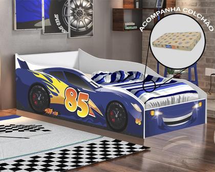 Imagem de Cama Quarto Infantil Carro com Colchão