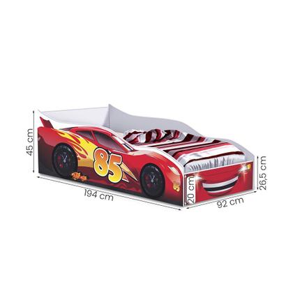 Imagem de Cama Quarto Solteiro Carro com Colchão