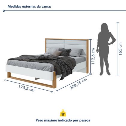 Imagem de Cama Queen 160cm com LED Freetown