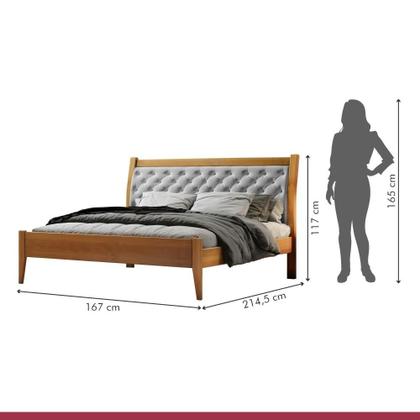 Imagem de Cama Queen 160cm Vivare Amêndoa Mel Josandro