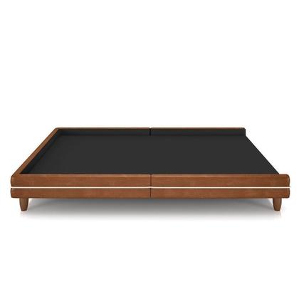 Imagem de Cama Queen Base Box 160cm Many P02 Sintético Caramelo - Mpozenato