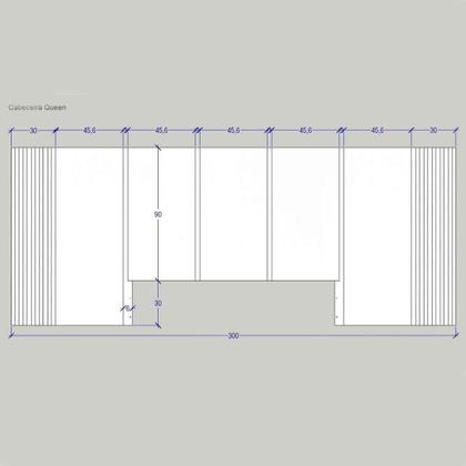 Imagem de Cama Queen e Cabeceira c/ 2 Mesas e 2 Gavetas MDF Sob Medida