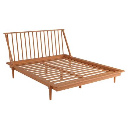 Imagem de Cama Queen em Madeira Maciça Nordik Caramel