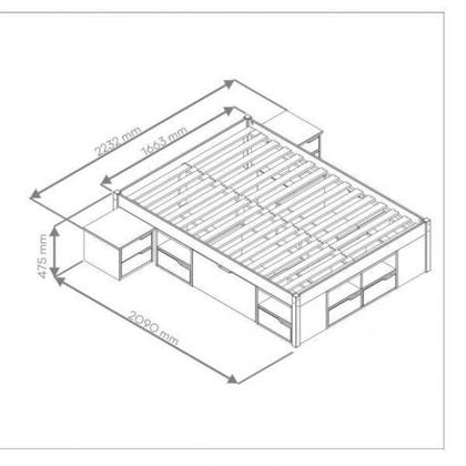 Imagem de Cama Queen Multifuncional Charme Branco 