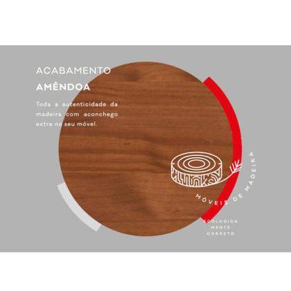 Imagem de Cama Queen Multifuncional Charme com Mesa de Cabeceira - Amêndoa