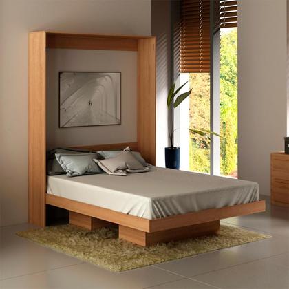 Imagem de Cama Retratil De Parede Casal CM8016 Amendoa Tecno Mobili