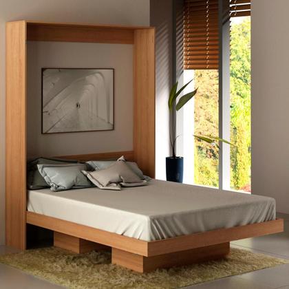 Imagem de Cama Retratil De Parede Casal CM8016 Amendoa Tecno Mobili