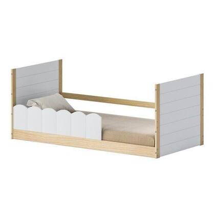 Imagem de Cama Reversível Solteiro com Cerquinha Dupla New Garden Casatema Natural/Branco