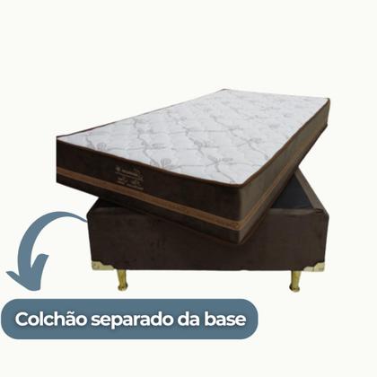Imagem de Cama Solteirão P/ Solteiro Molas Ensacadas Conjunto base + Colchão JASMIM PLUS Grátis Travesseiro