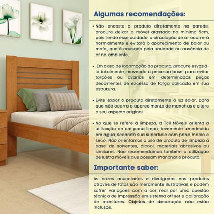 Imagem de Cama Solteiro 100% MDF Safira Bege/Cinamomo