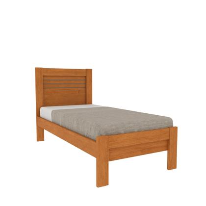 Imagem de Cama Solteiro 100% MDF Safira Bege/Cinamomo