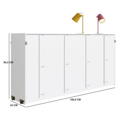 Imagem de Cama Solteiro Articulada Dupla 212cm x 198,6cm c/ 4 Rodízios