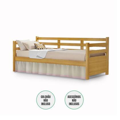 Imagem de Cama Solteiro Babá Madeira Rústica Enjoy Mona Mais Nicho - Imbuia