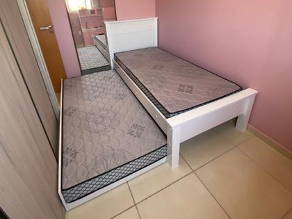 Imagem de Cama Solteiro Barcelona Com Auxiliar Conquista Branco