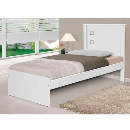 Imagem de Cama Solteiro Barcelona Flex Branca e Preta