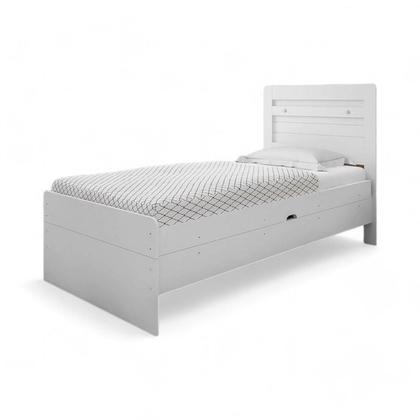 Imagem de Cama Solteiro Baú Larissa Branca Framar