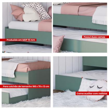 Imagem de Cama Solteiro Bicama Ditália CM-20 Cozy