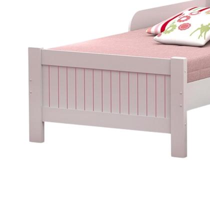 Imagem de Cama Solteiro Casa Princesa Branco Rosa Vitamov