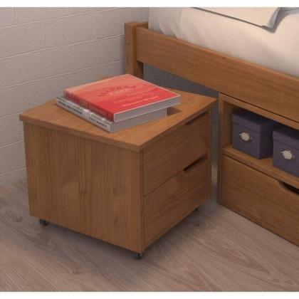 Imagem de Cama Solteiro com 3 Gavetas e 1 Mesa de Cabeceira Charme