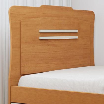 Imagem de Cama Solteiro com 5 Gavetas em MDF Júlia Cinamomo/Off White Marrom