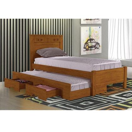 Imagem de Cama Solteiro Com Auxiliar Star New Cinamomo  Leifer Móveis