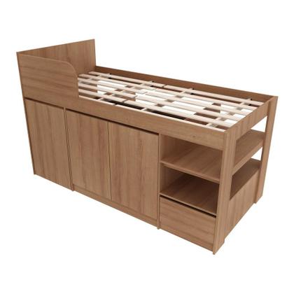 Imagem de Cama Solteiro com Escrivaninha para Colchão 88 x 188cm Multimóveis VCR35067