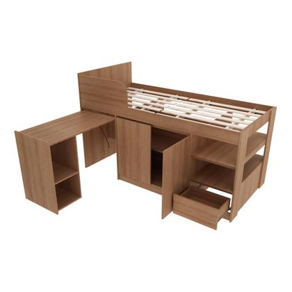 Imagem de Cama Solteiro com Escrivaninha para Colchão 88 x 188cm Multimóveis VCR35067