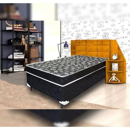Imagem de Cama Solteiro Conjugado Especial Ortopédico - Preto