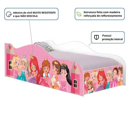 Imagem de Cama Solteiro Glow Princesas Solteiro