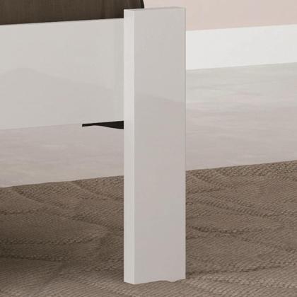Imagem de Cama Solteiro Invicta C/ Nicho Bau -Prateleira e Tomada - Santos Andirá - Branco