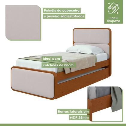 Imagem de Cama Solteiro Loop Tecido Corano com Cama Auxiliar