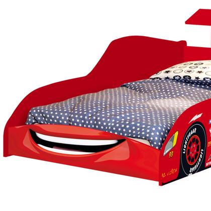 Imagem de Cama Solteiro Mc Veloz Menino Carro Corrida Cama Solteiro Infantil  Relampago Mc queen Meninos Facil Acesso Carros Corrida  Quarto Super Heroi  