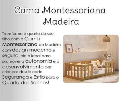 Imagem de Cama Solteiro Montessoriana Madeira Resistente Quarto