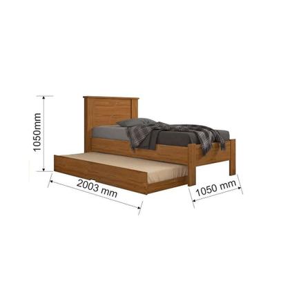 Imagem de Cama Solteiro Pérola c/ Auxiliar Branco - Conquista