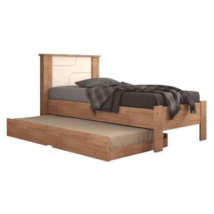 Imagem de Cama Solteiro Pérola c/ Auxiliar Branco - Conquista