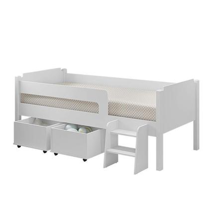 Imagem de Cama Solteiro Quarto Bella com 2 Baús e Escada