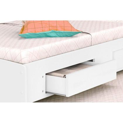 Imagem de Cama Solteiro Ravena c/ 2 Gavetas Branco - Conquista