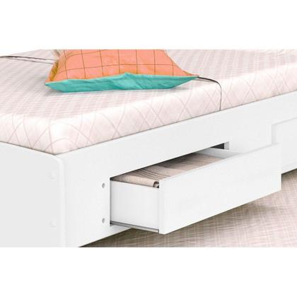 Imagem de Cama Solteiro Ravena c/ 2 Gavetas Cinamomo/Off White - Conquista