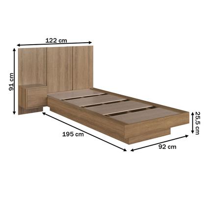 Imagem de Cama Solteiro Zurique 1 Porta Mel - Art In Móveis