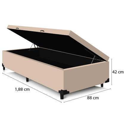 Imagem de Cama Sommier Box Baú Solteiro 78x188x42