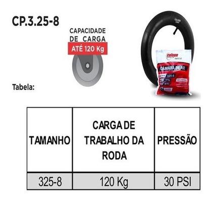 Imagem de Câmara De Ar Carrinho De Mão 3,25x8 Origiinal Colson