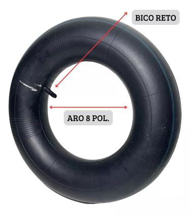 Imagem de Câmara De Ar Pneu Carrinho 155/50-8 E 4.00-8 Buffalo Ma-8